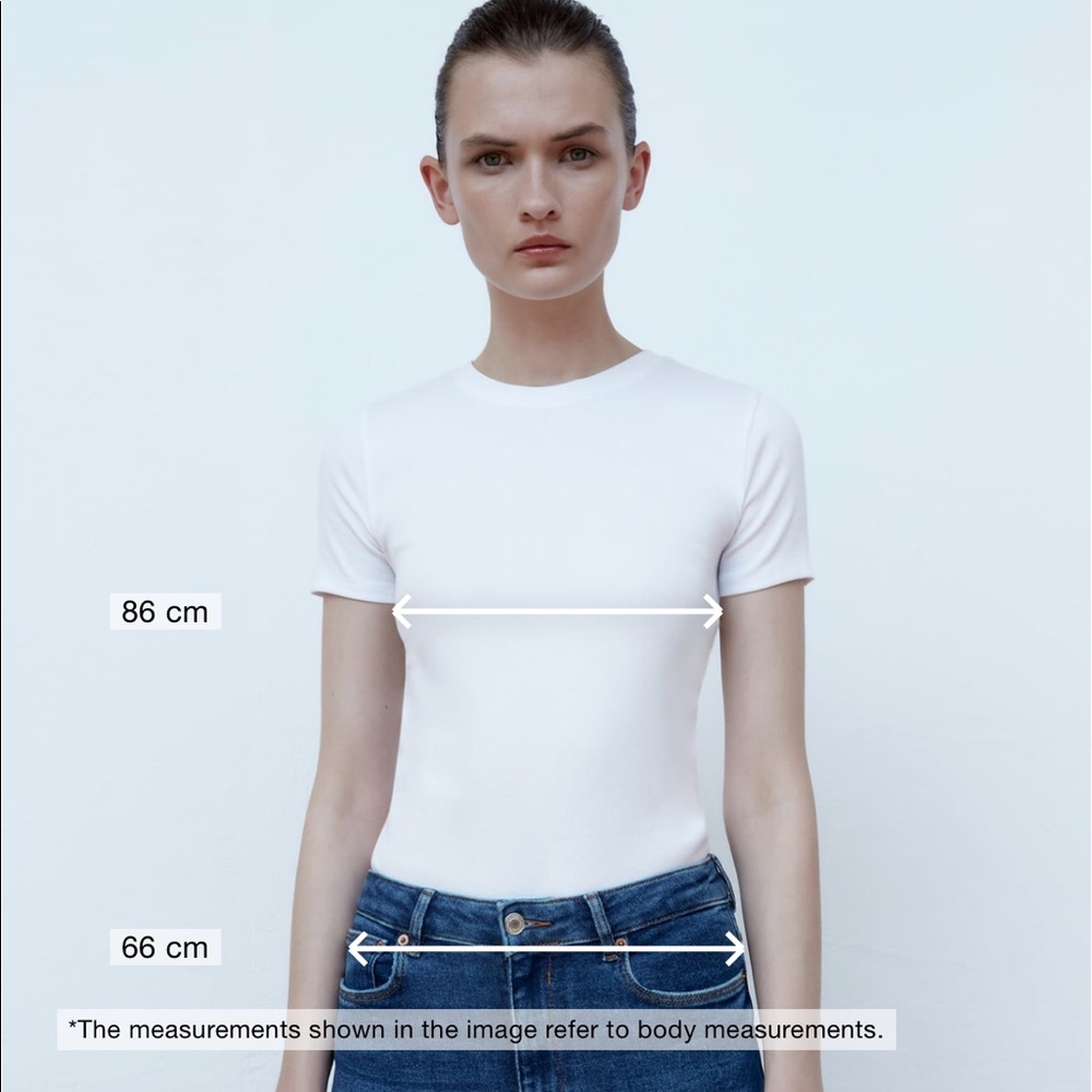 Sold  ZARA RIBBED GATHER DETAIL TOP - Picture 8 of 12